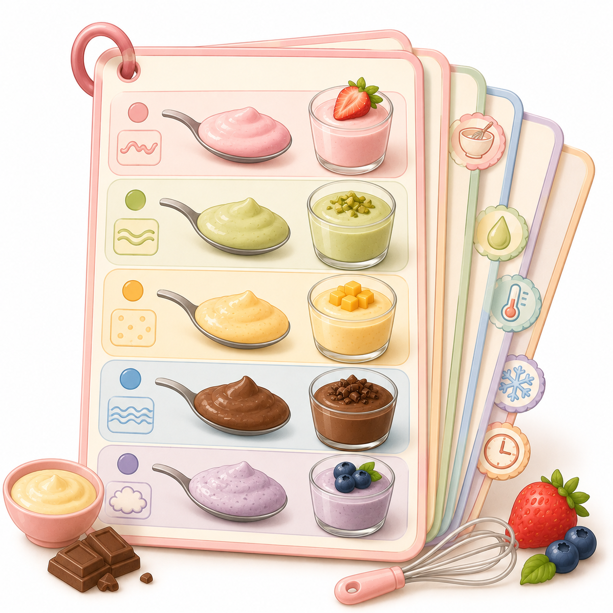 Pudding Texture Cheat Sheets