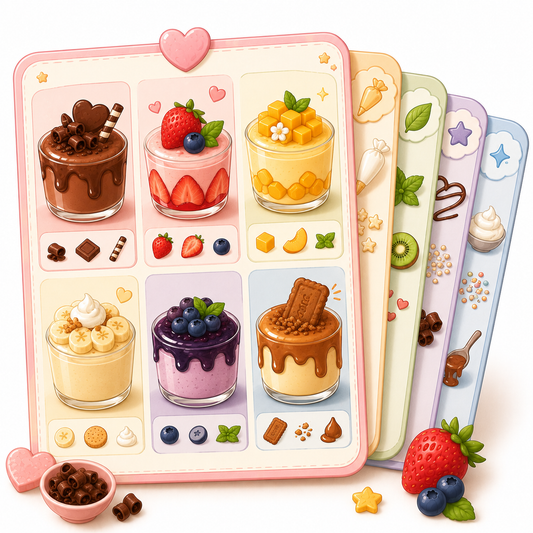 Pudding Decorating Idea Cards